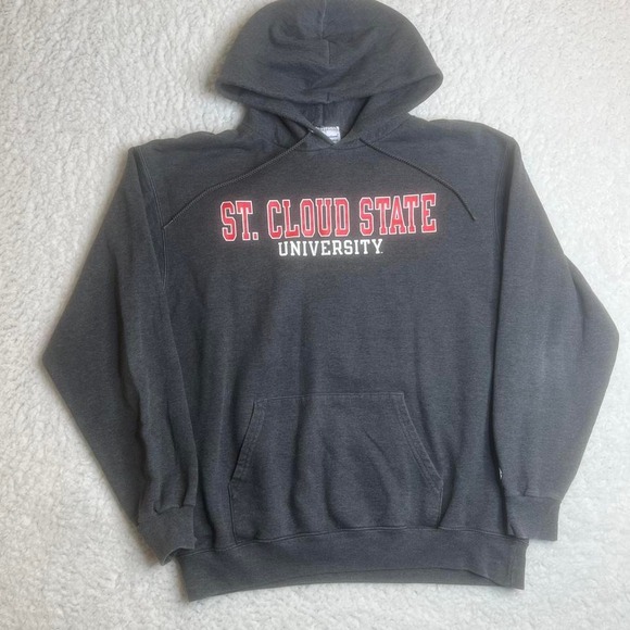 Champion St. Cloud state men's grey hoodie body collegiate L - Picture 1 of 6